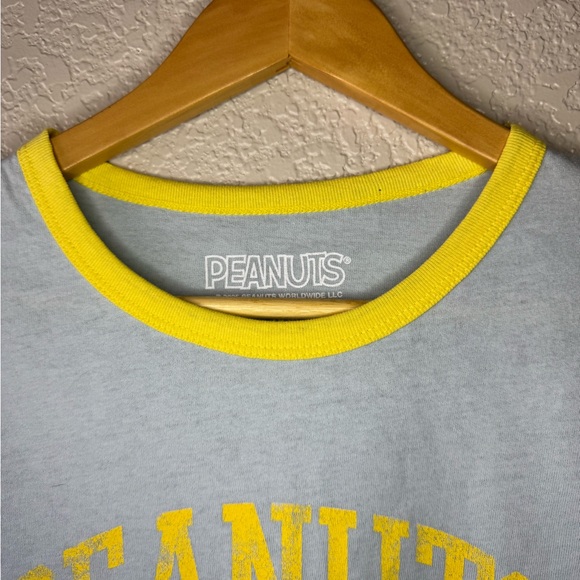 Peanuts Snoopy Athletic Dept Varsity League Ringer Tee Medium NWOT - Picture 6 of 7